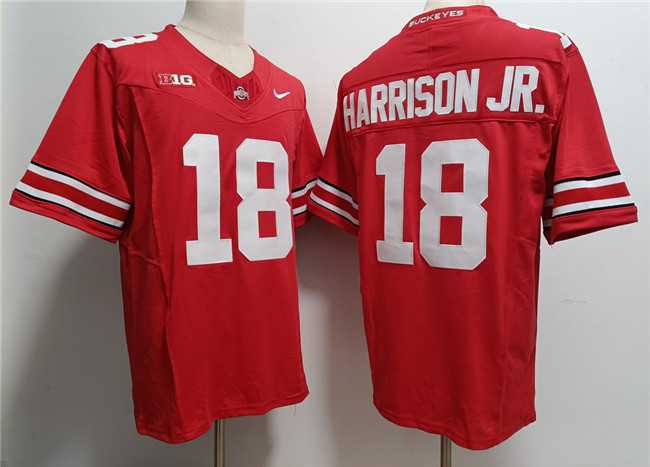 Mens Ohio State Buckeyes #18 Marvin Harrison JR. Red 2023 F.U.S.E. Limited Stitched Jersey